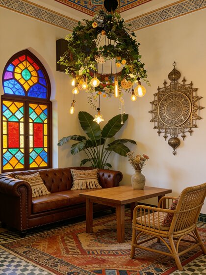 Retro Rattan Chandelier Bedroom Living Room Dining Room Hotel Decorative Lighting Creative Homestay Personalized Shop Atmosphere Light