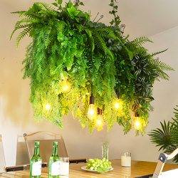 Bar Counter Pendant Light, Forest-Style Guesthouse Window Display, Sunroom Courtyard Dining Table Lamp, Thai Restaurant Decorative Plant Light