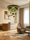 Double-Layer Aperture Plant-Shaped Pendant Light, Forest-Style Hotel Lobby, Banquet Hall, Leisure Area, Villa, Reception Hall Decorative Lighting Fixtures