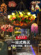 Bar Chandelier with Plants and Flowers, Music Restaurant, Barbecue Bar, Creative Industrial Style, Bar Decoration Light, Hot Pot Restaurant Lighting Fixtures