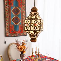 Xinjiang Restaurant Retro Chandelier Thai-Style Southeast Asian Homestay Ethnic Style Exotic Style Homestay Corridor Decorative Lighting Fixtures