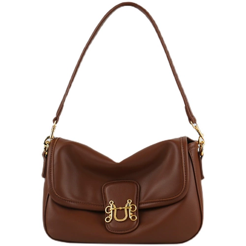 Модная вместительная и большая сумка подмышку, сумка на одно плечо, из натуральной кожи, городской стиль