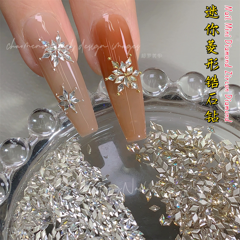 1.5X3 Mini Rhombus Zircon Flat-Back Rhinestones, High-Quality Sparkling Nail Art Rhinestones for Nail Salons, Wearable Nail Rhinestones 1.5X3 Mini Rhombus Zircon Flat-Back Rhinestones, High-Quality Sparkling Nail Art Rhinestones for Nail Salons, Wearable Nail Rhinestones
