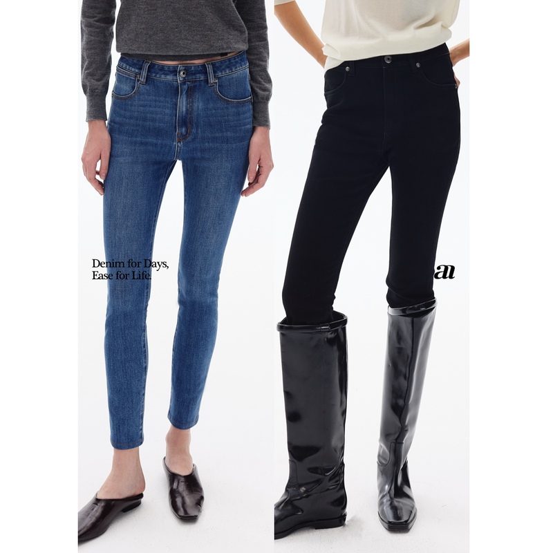 Madeinam【Sk1 Shaping Stretch Pants】Four-Way High-Elasticity Wrap-Around Mid-Low Waist Split-Line Butt-Lifting Jeans