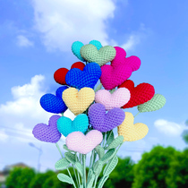 Hook-hook Artisanal Diy Crochet Woven Material Bag Rose Bouquet Goddess Festival Gift Hair Thread Coarse Wool homemade