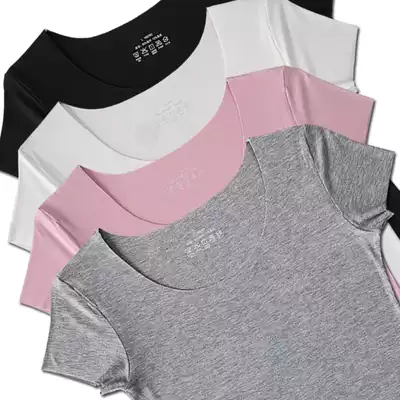 Modal short-sleeved t-shirt women's summer inner tie bottoming shirt cool ice silk T-shirt women's seamless short-sleeved outer wear wild