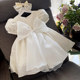 Flower girl wedding little girl dress summer children princess dress wedding dress one year old white spring skirt girl dress