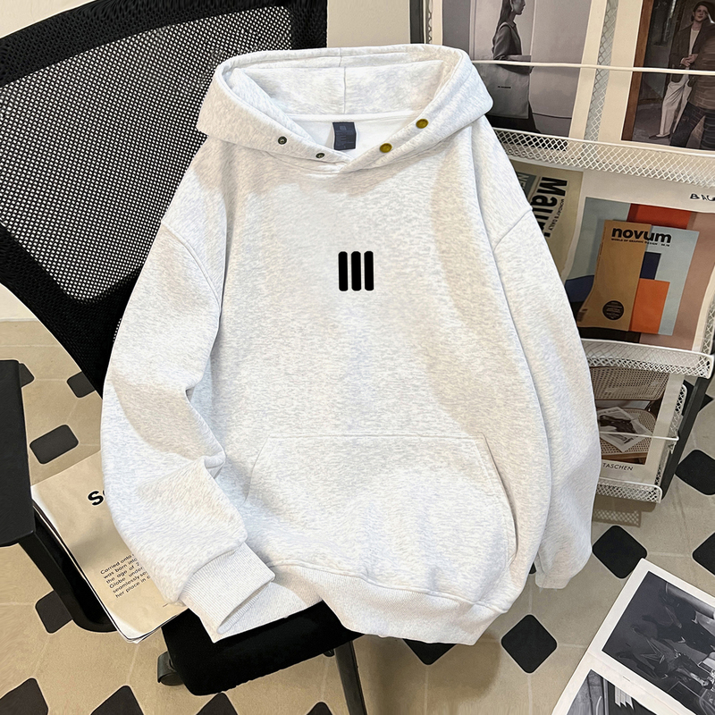 Fleece-Lined Thick Hooded Sweatshirt for Men, Autumn and Winter Heavy Cotton Hoodie, American Style Trendy Brand, Cool Pullover Jacket