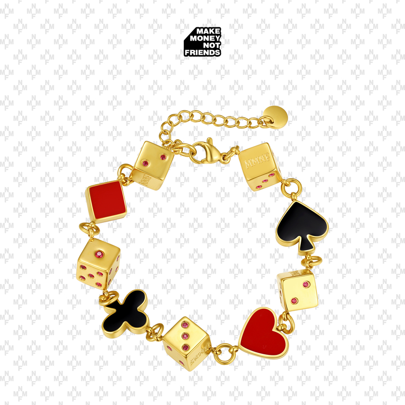 Mmnf "Flush" Enamel Titanium Steel Zircon Inlaid Bracelet