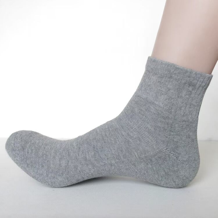 Vớ cotton nam vớ đáy mùa xuân và mùa thu thấm hút mồ hôi ống ngắn ống thể thao vớ thường xuyên thấm hút mồ hôi trắng tất nike cao cổ