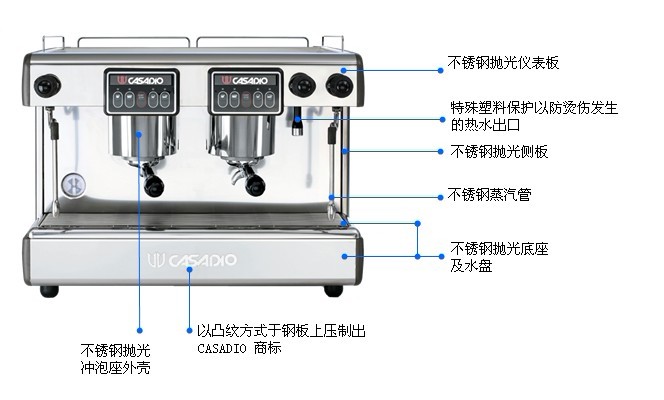 Máy pha cà phê thương mại mới Nhập khẩu chính hãng Máy pha cà phê điện tử CASADIO Casa Dio Double - Máy pha cà phê máy pha cà phê mini
