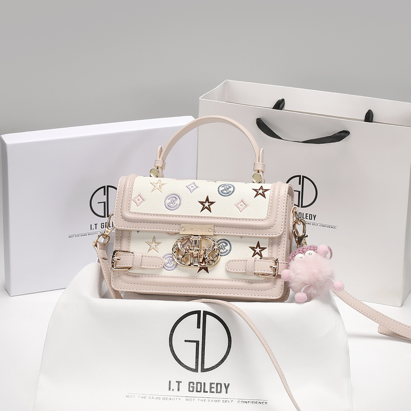It Gdledy Niche Light Luxury Star Embroidery Handbag for Women 2026 New Versatile Commuter Crossbody Bag