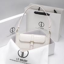  Hong Kong ITGDLEDY leather armpit bag female 2021 new net red baguette bag summer portable shoulder bag