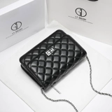 Модная сумка на одно плечо, Гонконг, из натуральной кожи, городской стиль, в стиле Шанель, на цепочке