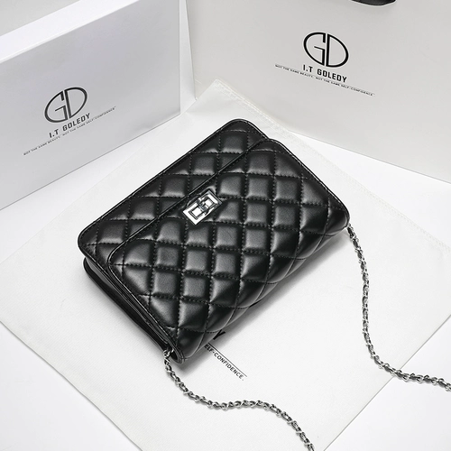 Модная сумка на одно плечо, Гонконг, из натуральной кожи, городской стиль, в стиле Шанель, на цепочке