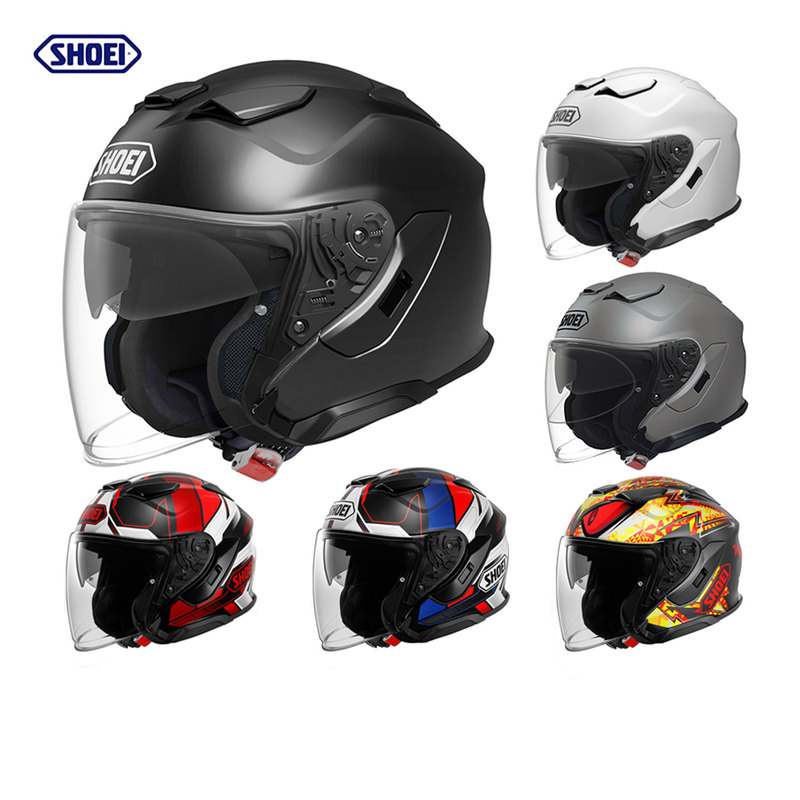 Shoei J-Cruise3/2 Jc Third-Generation Half Helmet with Dual Visors, Cruiser Gold Wing 3/4 Summer Ventilated Motorcycle Helmet Shoei J-Cruise3/2 Jc Third-Generation Half Helmet with Dual Visors, Cruiser Gold Wing 3/4 Summer Ventilated Motorcycle Helmet