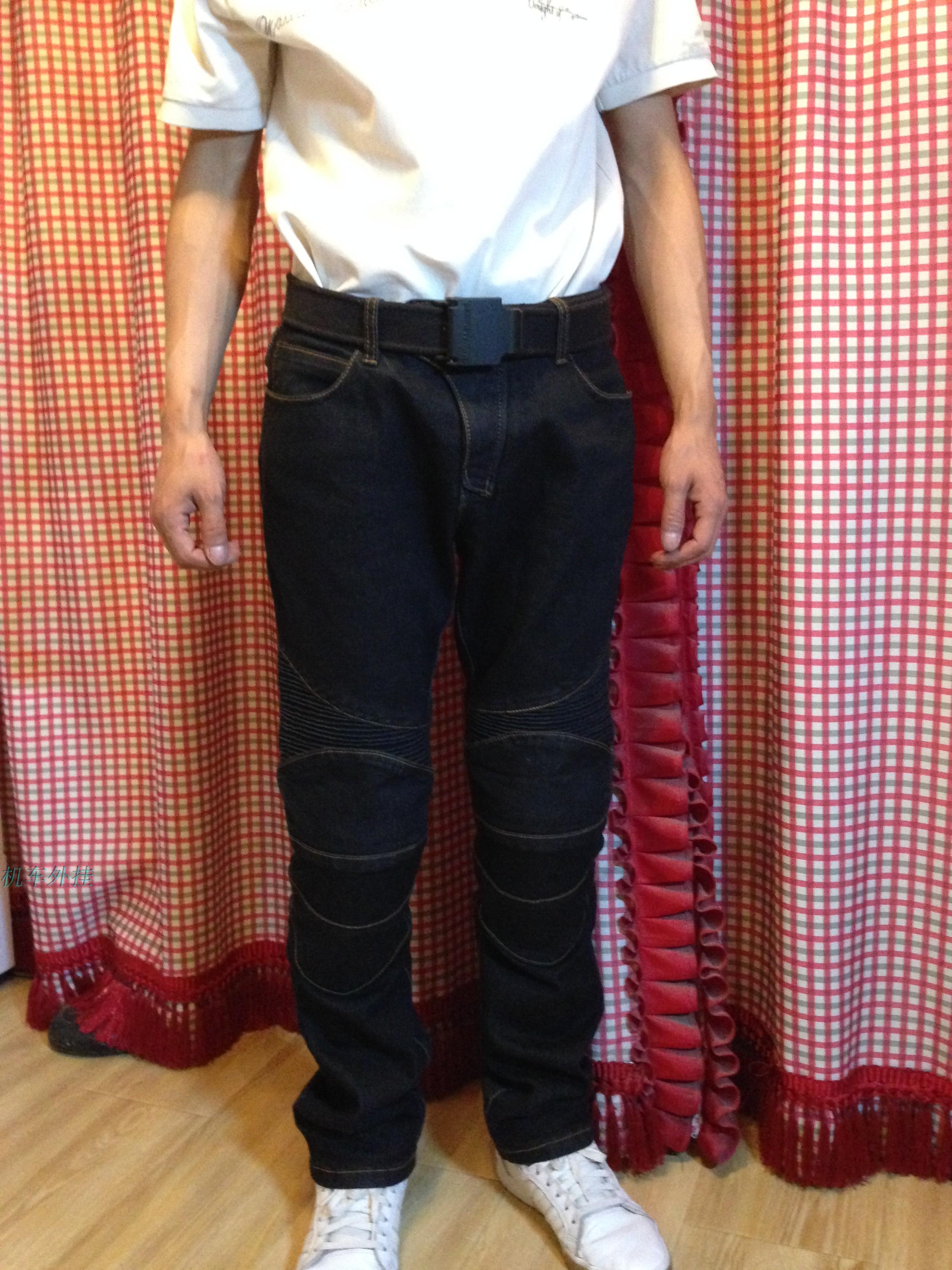 Cổ điển đua xe đầu máy hiệp sĩ quần jeans thẳng chống quần off-road đua xe máy quần - Xe máy Rider thiết bị dụng cụ bảo vệ đầu gối