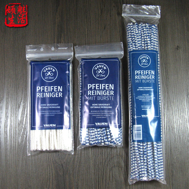 German original import Huayun VAUEN pipe brush white and blue cotton pipe cleaning tool accessories consumables