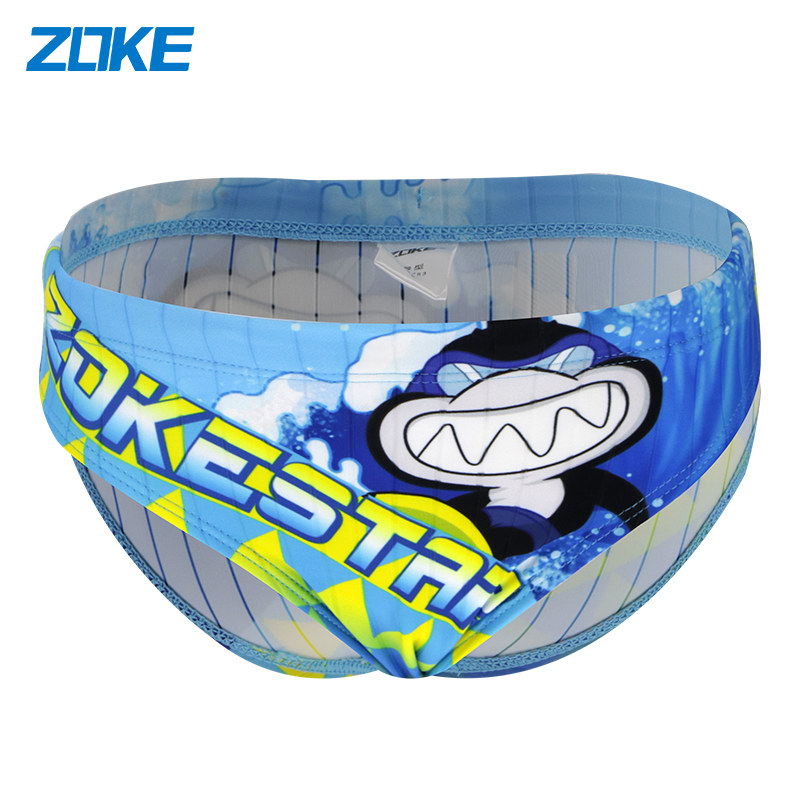 Clearance break code Chauk boys professional competition training in the big children fashion cartoon swimming trunks