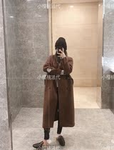 sandro coat 20 Autumn Winter vintage plaid double-sided wool long coat SFPOU00296