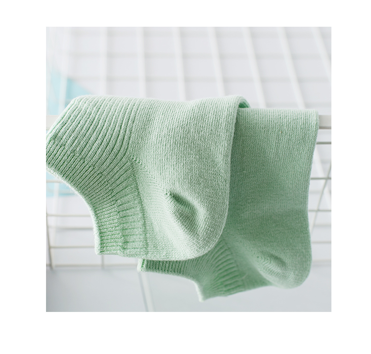 Vớ cotton cắt thấp của phụ nữ mùa hè vớ màu rắn vớ của phụ nữ vớ mỏng phần dọc sọc kết cấu đại học gió nữ vớ ngắn vớ nam cao cấp