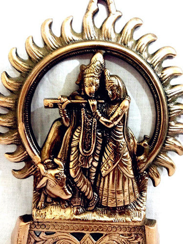 Boutique Radha-Krishna Radha-Krishna Antique Metal Wall Hanging Wall Hanging Spot