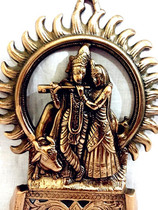Boutique Jouarda-Quists Radha-Krishna antique metal wall hanging Wall Hanging spot