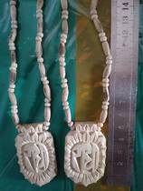 New in hand engraving large pendant Radha Jouda van Ventura Tulsi a ring of neck beads into the stock