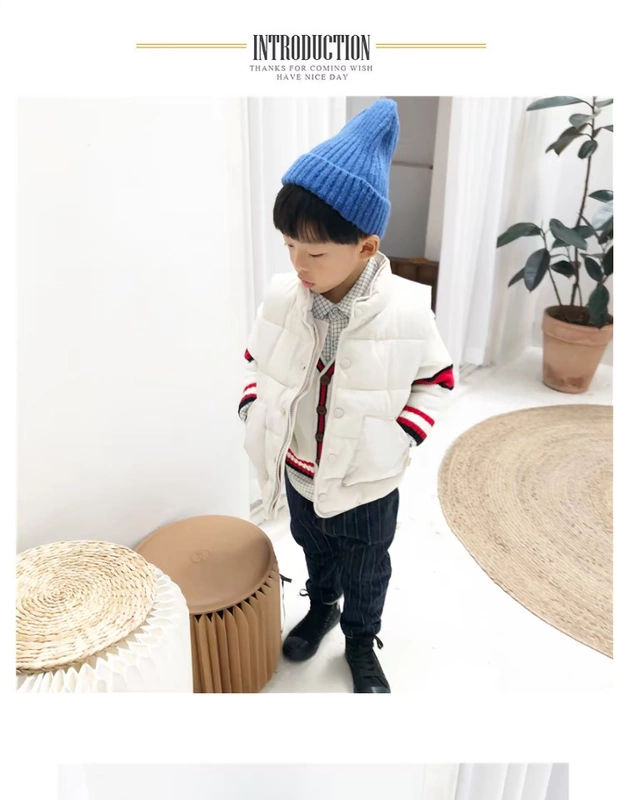 KAIKIDS trẻ em mùa thu đông dày áo vest cotton ấm áp nam và nữ hoang dã vest dày giản dị - Áo ghi lê