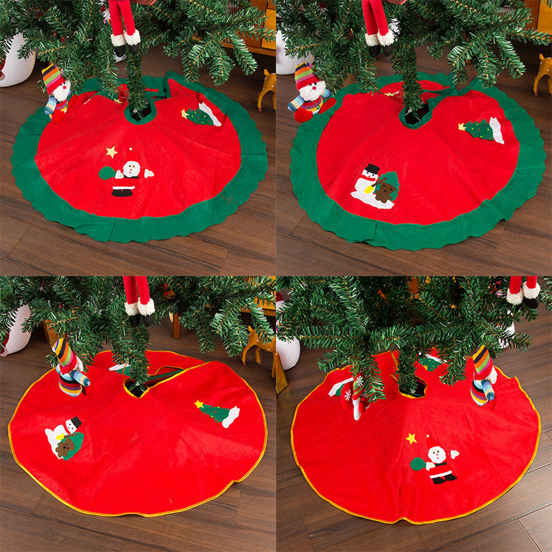 Christmas decoration tree dress 90CM non - woven fabric decoration Christmas tree apron Christmas decoration