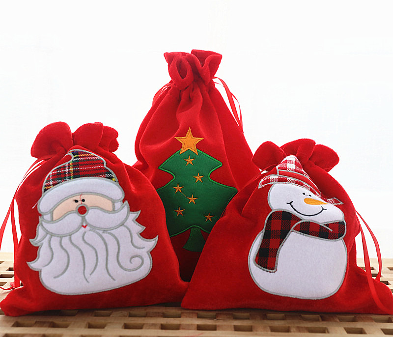 High-grade large Flannel Christmas socks Creative Christmas gifts for the elderly Children socks Candy gift bag