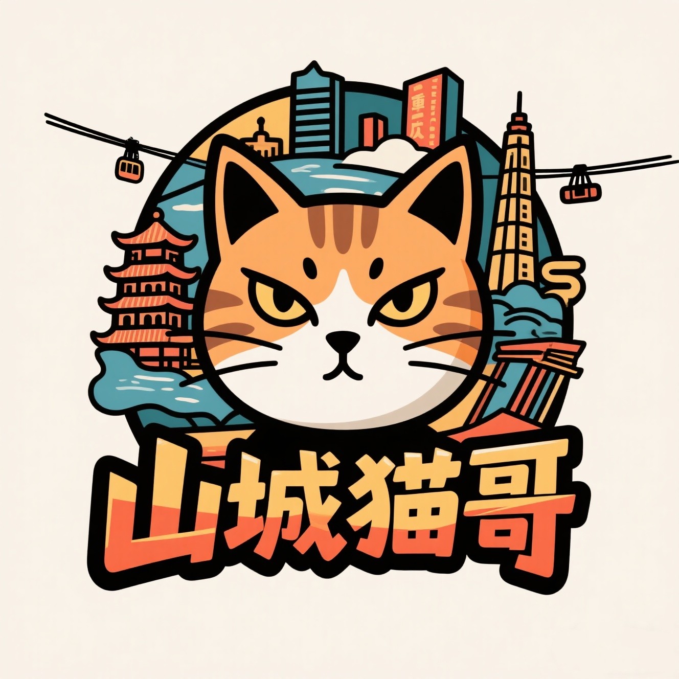 山城猫哥的LOGO