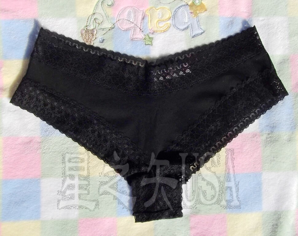 Стринги Женские 美国维多利亚的秘密cotton系列蕾丝边女士内裤多种花色现货秒发 Victoria's secret