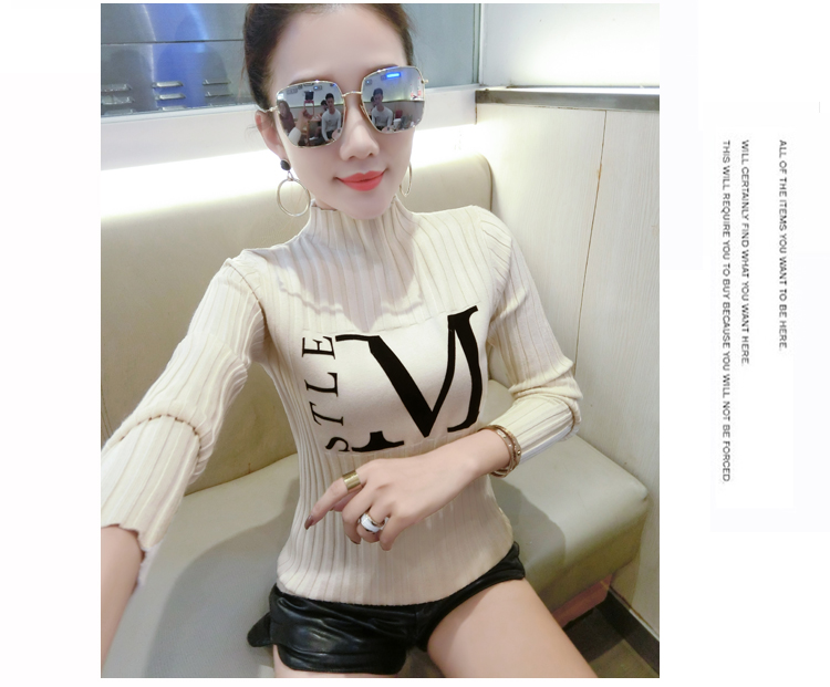 Mùa thu và mùa đông mới thời trang áo len cổ cao cao nửa đầu của phụ nữ mảnh mai tự tu luyện dày áo len đáy dày những kiểu áo len dáng dài đẹp
