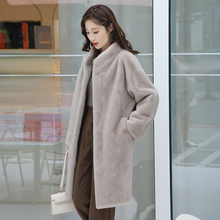 Environmentally Friendly Fur Coat Women's Winter 2023 New Fur Integrated Mid length Mink Fleece Imitation Mink Fur Coat