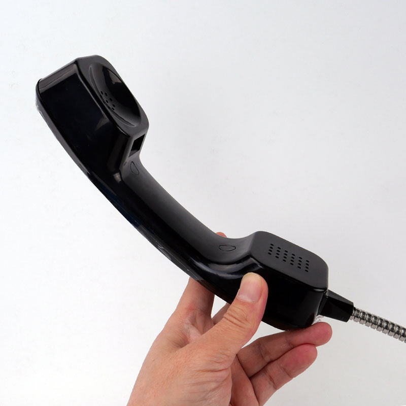 Campus public telephone self-service terminal voice accessories riot prevention handset handle shout ABS engineering plastic