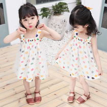 New girl summer dress 2020 Korean tide 1-4 years old baby girl 5 baby Foreign style polka dot princess dress