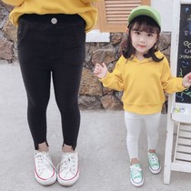 Girls jeans 2020 Spring New Korean version of female baby elastic pants children children Foreign style small feet pants tide