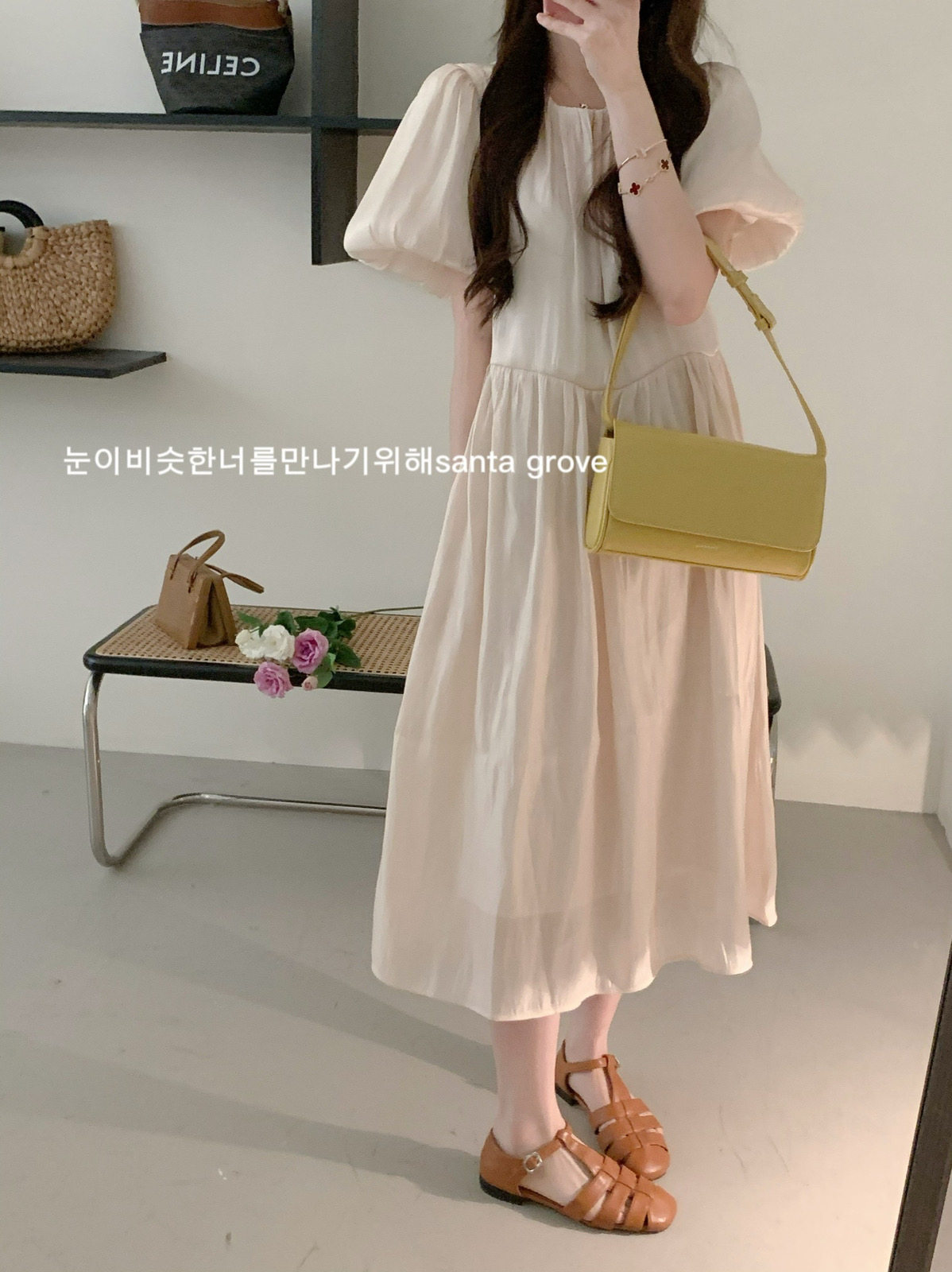 MIUSU Summer New Product Han - plate French tea break light luxury skyline lightweight lantern cuff dress woman
