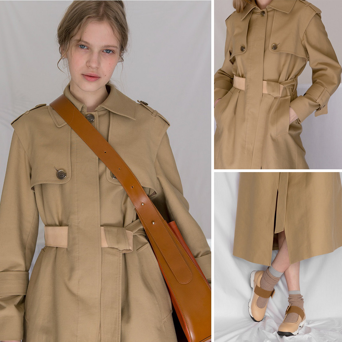 MIUSU Spot Korean version jacket windsuit Spring clothing 2022 female mid-length version of the card with a loose knee windsuit woman