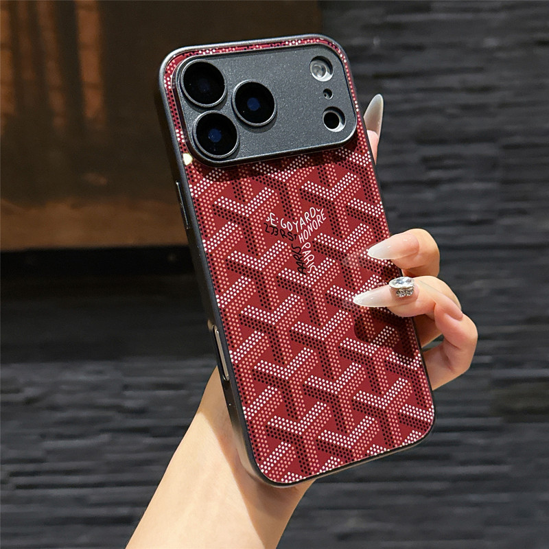 New Model Suitable for Apple 18 Pro Max Phone Case, Trendy Brand iPhone 17 Pro Protective Cover, 16 Full Lens Protection, Anti-Drop 15 Dog-Tooth Texture, High-End Vintage Air Glass Burgundy Wine Red 14 for Men and Women New Model Suitable for Apple 18 Pro Max Phone Case, Trendy Brand iPhone 17 Pro Protective Cover, 16 Full Lens Protection, Anti-Drop 15 Dog-Tooth Texture, High-End Vintage Air Glass Burgundy Wine Red 14 for Men and Women