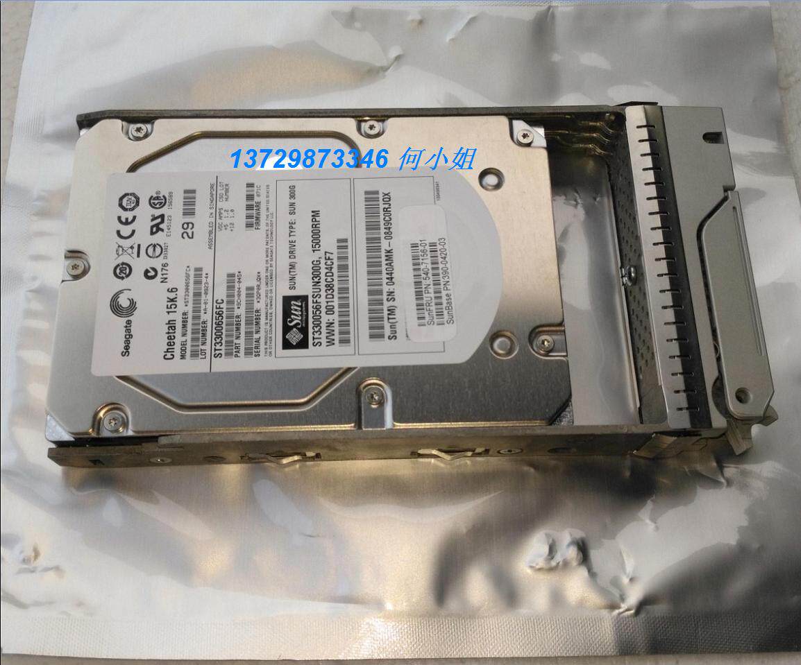 Sun 6140 hard drive XTC-FC1CF-300G15KZ 540-7156 390-0420 ST3300656FC