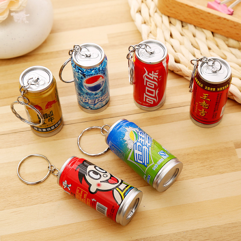 Creative Stationery Student Prize Gift Personality Advertising Pen Pop Can Cola Flex Ballpen Key Buckle 