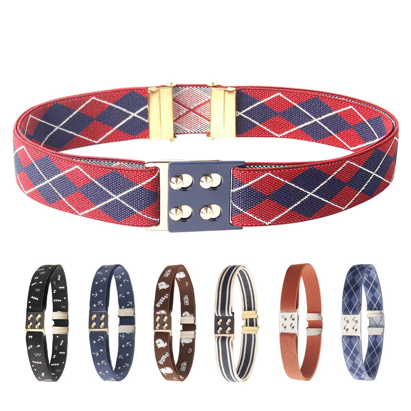 Children's four-eye buckle elastic elasticated waistband simple elasticity convenient