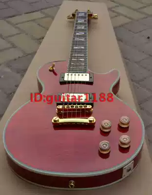 LP RED double drum face ELECTRIC GUITAR Earth logo LP CUSTOM RED ELECTRIC GUITAR F-1585