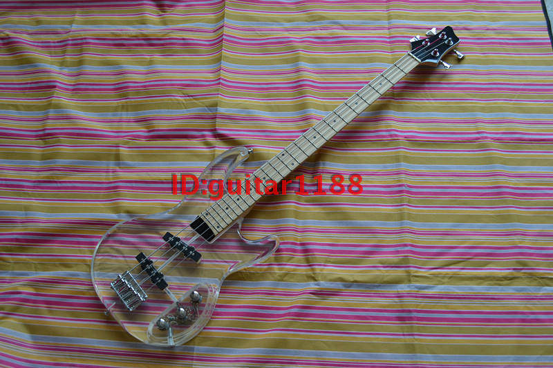 Four-string plexiglass can add light electric bass plexiglass ELECTRIC BASS F-1188