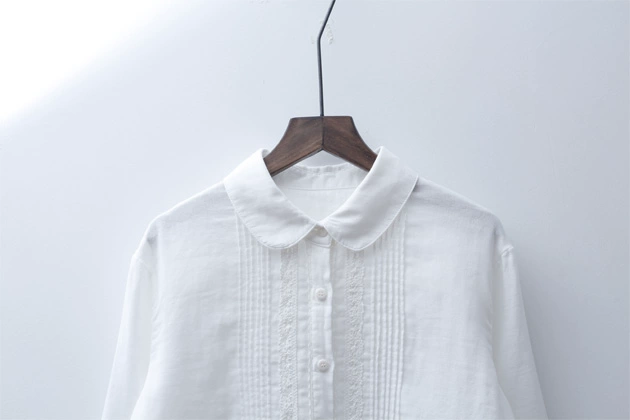 Phiên bản Hàn Quốc của cổ áo búp bê tươi mẫu áo sơ mi đẹp 