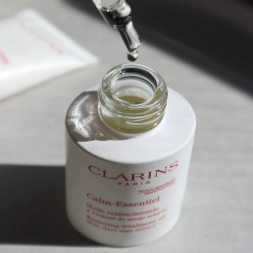 Clarins, успокаивающее освежающее эфирное масло для чувствительной кожи, коррекция цвета, 30 мл