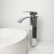 Hotel bathroom countertop single-hole washbasin high faucet single 30CM hot and cold basin waterfall faucet