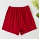 Năm sinh đỏ đỏ boxer nam cotton rộng kích thước lớn đồ lót cũ của phụ nữ eo cao cha quần short cotton